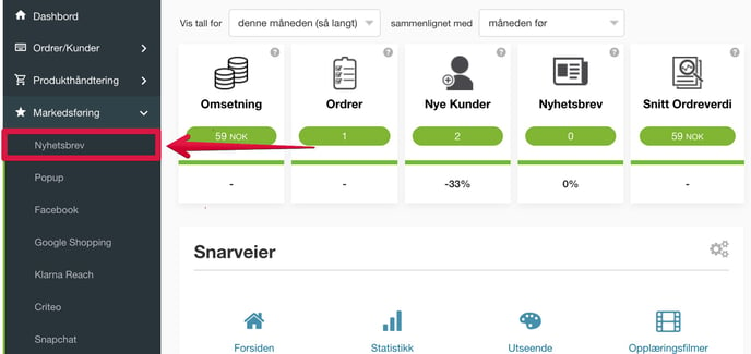 Markedsføring-Nyhetsbrev